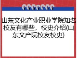 山东文化产业职业学院知名校友有哪些，校史介绍(山东文产院校友校史)