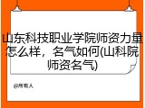 山东科技职业学院师资力量怎么样，名气如何(山科院师资名气)