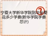 宁夏大学新华学院到毕业要花多少学费(新华学院学费总计)