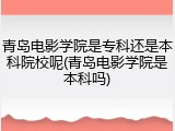 青岛电影学院是专科还是本科院校呢(青岛电影学院是本科吗)