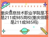 重庆信息技术职业学院是不是211或985高校(重庆信职是211或985吗)