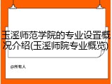 玉溪师范学院的专业设置概况介绍(玉溪师院专业概览)