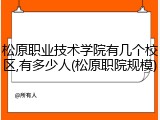 松原职业技术学院有几个校区,有多少人(松原职院规模)