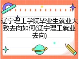 辽宁理工学院毕业生就业大致去向如何(辽宁理工就业去向)