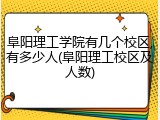 阜阳理工学院有几个校区,有多少人(阜阳理工校区及人数)
