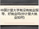 中国计量大学有没有就业指导，好就业吗(中计量大就业如何)
