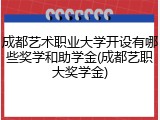 成都艺术职业大学开设有哪些奖学和助学金(成都艺职大奖学金)