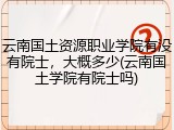 云南国土资源职业学院有没有院士，大概多少(云南国土学院有院士吗)