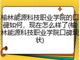 榆林能源科技职业学院的口碑如何，现在怎么样了(榆林能源科技职业学院口碑现状)
