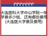 大连医科大学中山学院一年学费多少钱，还有哪些费用(大连医大学费及费用)