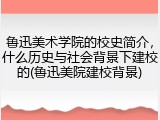 鲁迅美术学院的校史简介，什么历史与社会背景下建校的(鲁迅美院建校背景)
