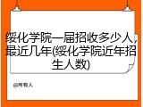 绥化学院一届招收多少人，最近几年(绥化学院近年招生人数)