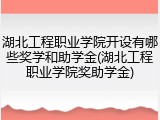 湖北工程职业学院开设有哪些奖学和助学金(湖北工程职业学院奖助学金)