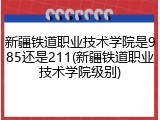 新疆铁道职业技术学院是985还是211(新疆铁道职业技术学院级别)