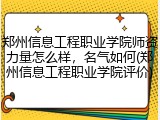 郑州信息工程职业学院师资力量怎么样，名气如何(郑州信息工程职业学院评价)