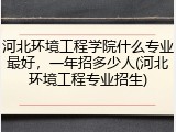 河北环境工程学院什么专业最好，一年招多少人(河北环境工程专业招生)