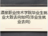 酒泉职业技术学院毕业生就业大致去向如何(毕业生就业去向)