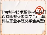 上海科学技术职业学院共开设有哪些类型奖学金(上海科技职业学院奖学金类型)
