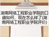 湖南网络工程职业学院的口碑如何，现在怎么样了(湖南网络工程职业学院评价)