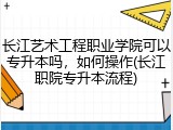 长江艺术工程职业学院可以专升本吗，如何操作(长江职院专升本流程)