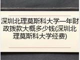 深圳北理莫斯科大学一年财政拨款大概多少钱(深圳北理莫斯科大学经费)