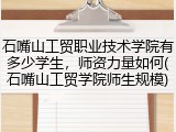 石嘴山工贸职业技术学院有多少学生，师资力量如何(石嘴山工贸学院师生规模)