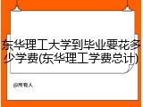 东华理工大学到毕业要花多少学费(东华理工学费总计)