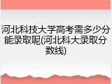 河北科技大学高考需多少分能录取呢(河北科大录取分数线)