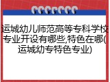 运城幼儿师范高等专科学校专业开设有哪些,特色在哪(运城幼专特色专业)