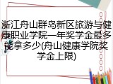 浙江舟山群岛新区旅游与健康职业学院一年奖学金最多能拿多少(舟山健康学院奖学金上限)