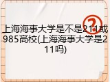 上海海事大学是不是211或985高校(上海海事大学是211吗)