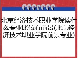 北京经济技术职业学院读什么专业比较有前景(北京经济技术职业学院前景专业)