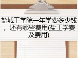 盐城工学院一年学费多少钱，还有哪些费用(盐工学费及费用)