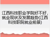 江西科技职业学院好不好，就业现状及发展趋势(江西科技职院就业前景)