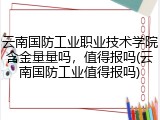 云南国防工业职业技术学院含金量量吗，值得报吗(云南国防工业值得报吗)