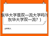 东华大学是双一流大学吗?(东华大学双一流？)