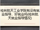 桂林航天工业学院有没有就业指导，好就业吗(桂林航天就业指导情况)