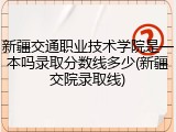 新疆交通职业技术学院是一本吗录取分数线多少(新疆交院录取线)