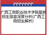 广西工商职业技术学院最新招生简章深度分析(广西工商招生解析)