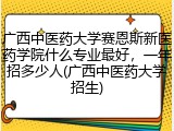 广西中医药大学赛恩斯新医药学院什么专业最好，一年招多少人(广西中医药大学招生)