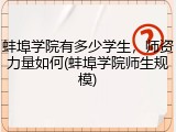 蚌埠学院有多少学生，师资力量如何(蚌埠学院师生规模)