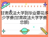 甘肃政法大学到毕业要花多少学费(甘肃政法大学学费总额)