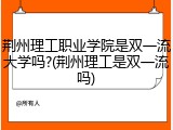 荆州理工职业学院是双一流大学吗?(荆州理工是双一流吗)