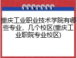 重庆工业职业技术学院有哪些专业，几个校区(重庆工业职院专业校区)