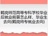 鹤岗师范高等专科学校毕业后就业前景怎么样，毕业生去向(鹤岗师专就业去向)