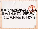 秦皇岛职业技术学院什么专业就业比较好，原因是啥(秦皇岛职院好就业专业)