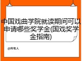 中国戏曲学院就读期间可以申请哪些奖学金(国戏奖学金指南)