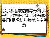 昆明幼儿师范高等专科学校一年学费多少钱，还有哪些费用(昆明幼儿师范高专学费)
