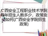 广西安全工程职业技术学院每年招生人数多少，政策变动如何(广西安全学院招生政策)
