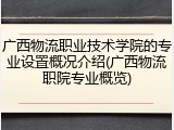 广西物流职业技术学院的专业设置概况介绍(广西物流职院专业概览)